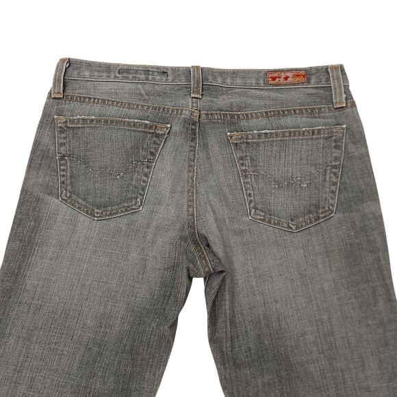 AG Adriano Goldschmied The Angel Flared Jeans Womens 29 Gray Distressed Denim - Picture 6 of 12